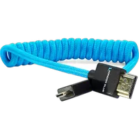 Kondor Blue Coiled Micro-HDMI to HDMI Cable (12 to 24 Inch) 0