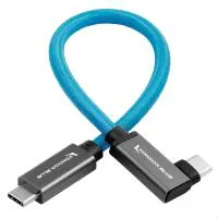 Kondor Blue Right-Angle USB 3.1 Gen 2 Type-C Cable (8.5 Inch) 0