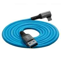 Kondor Blue USB-A to USB-C 3.0 Right Angle Cable 10 feet Blue 0