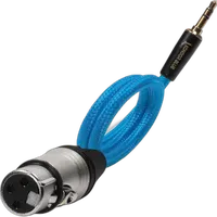 Kondor Blue Braided Female XLR to 3.5mm TRS Male Audio Cable (17 Inch Blue) 0