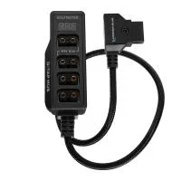 Kondor Blue 12V Metal D-Tap Hub Voltmeter 4 Way Port Power Tap Splitter (1/4 0