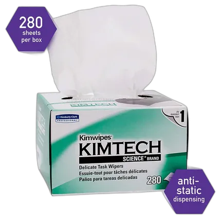 Kimberly Clark Kimwipes - 4.5x8.5 (280 Sheets per Box)