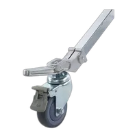 Kupo 100mm Caster with Brake 30mm Square Adapter Set of Three 1