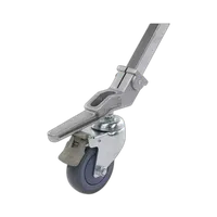 Kupo 100mm Caster with Brake 25.4mm Square Adapter Set of Three 1