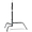 Kupo 20 Inch C-Stand with Turtle Base - Silver