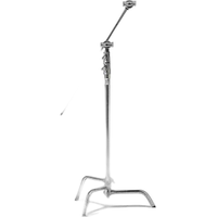 Kupo 40in Sliding Base C Stand Kit w/Hex Stud Grip Arm - Silver 1