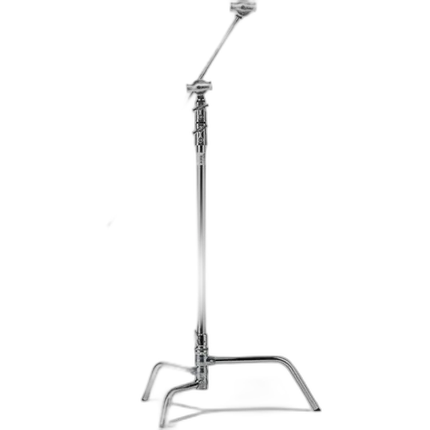 Kupo 40 in Turtle Base C-Stand Kit Silver w/Grip Head and 40 in Hex Stud Arm