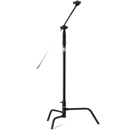 Kupo 40 in Turtle Base C-Stand Kit Black w/Grip Head and 40in Hex Stud Arm