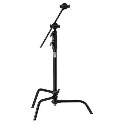 Kupo Master C-Stand with 20-Inch Riser and Sliding Leg Kit - Black (6.5-Foot