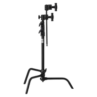 Kupo Master C-Stand with 20-Inch Riser and Sliding Leg Kit - Black (6.5-Foot 1