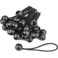 Kupo 6in Heavy Duty Black Ball Bungees (50 pack) 2