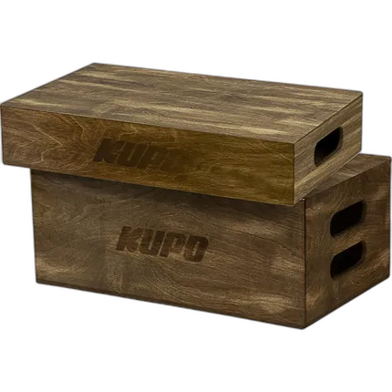 Kupo Brown Stained Apple Box Set - Half And Full Size