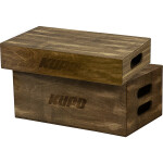 Kupo Brown Stained Apple Box Set - Half And Full Size