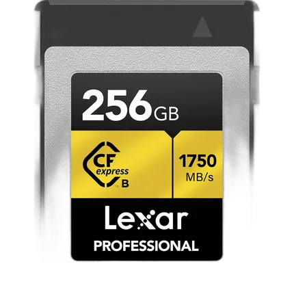 Lexar 256GB Professional CFexpress Type B GOLD Series Memory Card