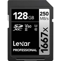 Lexar 128GB Professional 1667x UHS-II U3 V60 Class 10 SDXC Memory Card 0