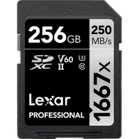 Lexar 256GB Professional 1667x UHS-II U3 V60 Class 10 SDXC Memory Card 0
