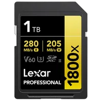 Lexar 1TB Professional 1800x UHS-II U3 Class 10 SDXC GOLD Series Memory Card 0