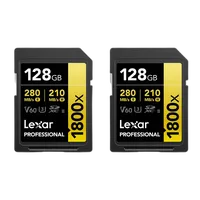 Lexar 128GB Professional 1800x UHS-II U3 Class 10 SDXC GOLD Series Memory Ca 0