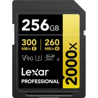 Lexar 256GB Professional 2000x UHS-II U3 V90 Class 10 SDXC Memory Card 0