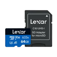 Lexar 64GB High Performance 633x UHS-I U3 V30 Class 10 MicroSDXC Memory Card 0