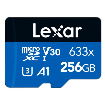 Lexar 256GB High Performance 633x UHS-I U3 V30 Class 10 MicroSDXC Memory Car
