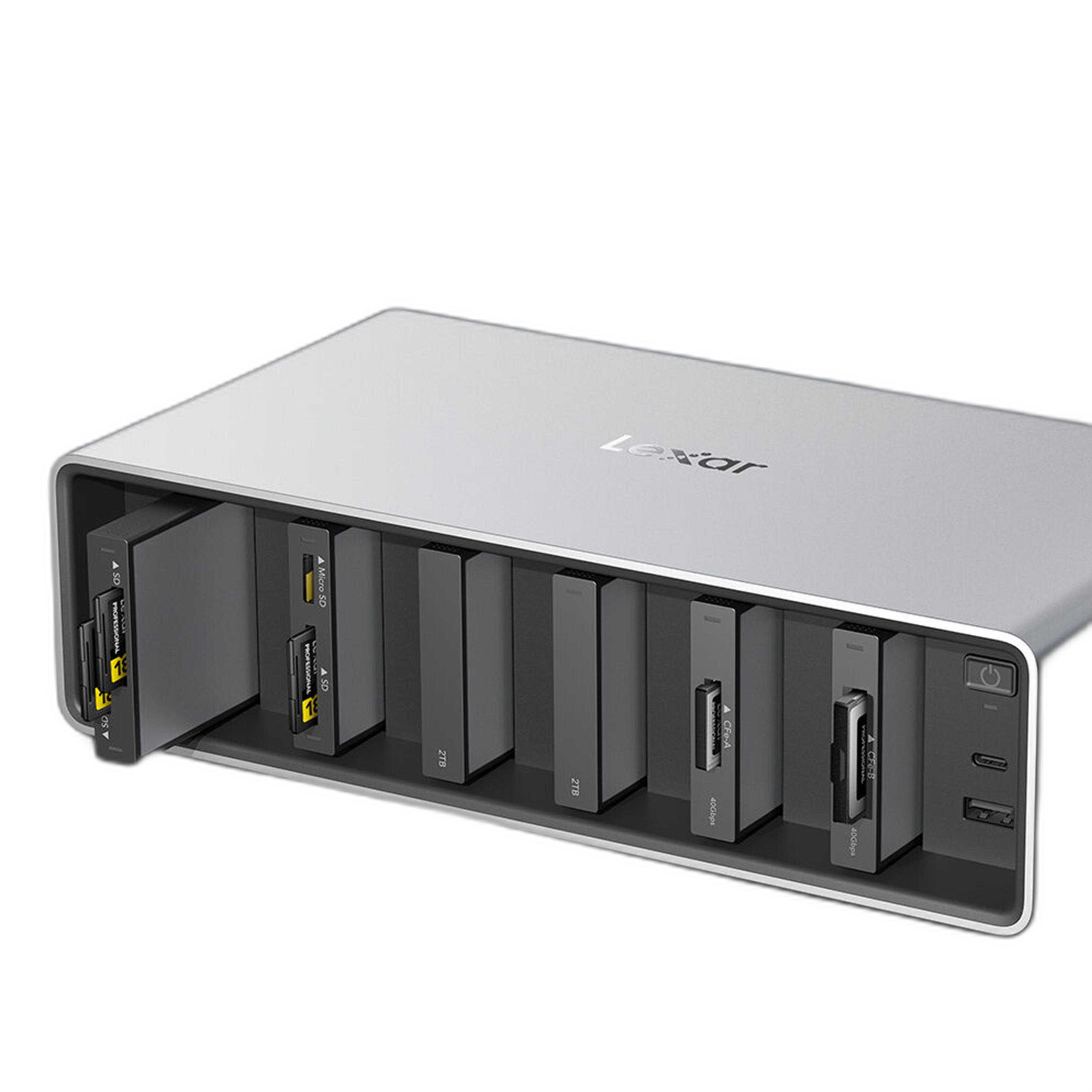 Lexar Workflow Dock Station side view