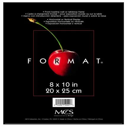 MCS Format 8x10in Picture Frame with Easel (Black)