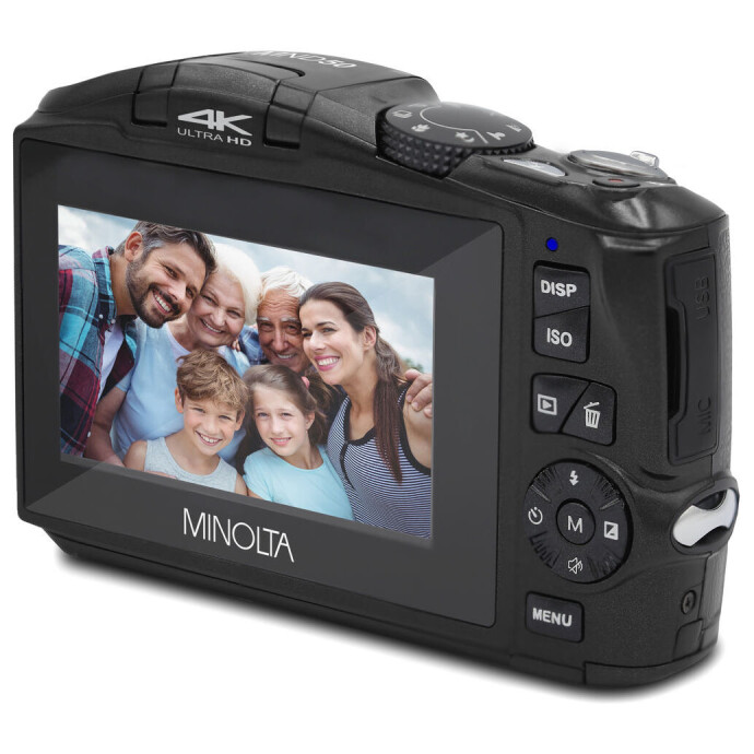Minolta MND50 48MP/4K Ultra HD Digital Camera (Black) Digital Cameras