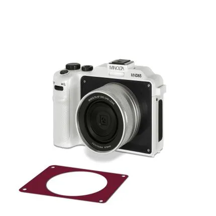 MINOLTA MND65 56 MP AF / 4K60FPS Ultra HD Camera w/WiFi (White Body, Black+R