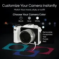 MINOLTA MND65 56 MP AF / 4K60FPS Ultra HD Camera w/WiFi (White Body, Black+R 4