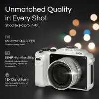 MINOLTA MND65 56 MP AF / 4K60FPS Ultra HD Camera w/WiFi (Gray Body, Black Fa 1