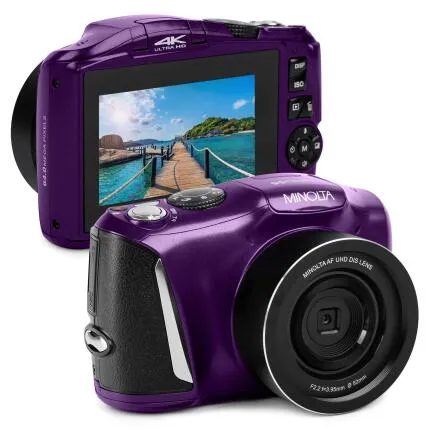 MINOLTA MND55 64 MP AF / 4K Ultra HD Camera w/WiFi (Purple)