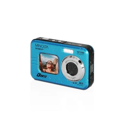 MINOLTA MN50WP Duo 48 MP AF / 5K Ultra HD Waterproof Camera w/ Dual LCD (Blu