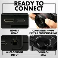 MINOLTA MNF10Z 72 MP / 5K Ultra HD Camera w/10x Optical Zoom Kit (Black) 6