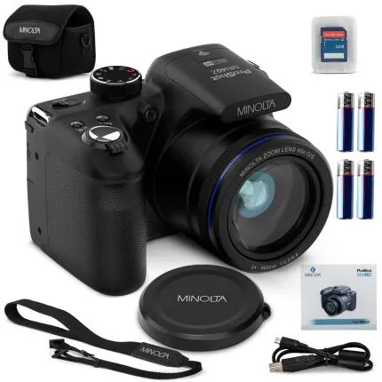 MINOLTA MN40Z ProShot 20 MP / 1080P FHD Bridge Camera w/40x Optical Zoom (Bl