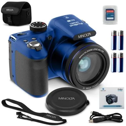 MINOLTA MN40Z ProShot 20 MP / 1080P FHD Bridge Camera w/40x Optical Zoom (Bl