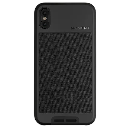 Moment iPhone X Case (Black Canvas)