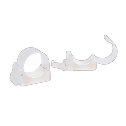 NanLite Pavotube Transparent Polycarbonate Clip with 1/4-20in Receivers