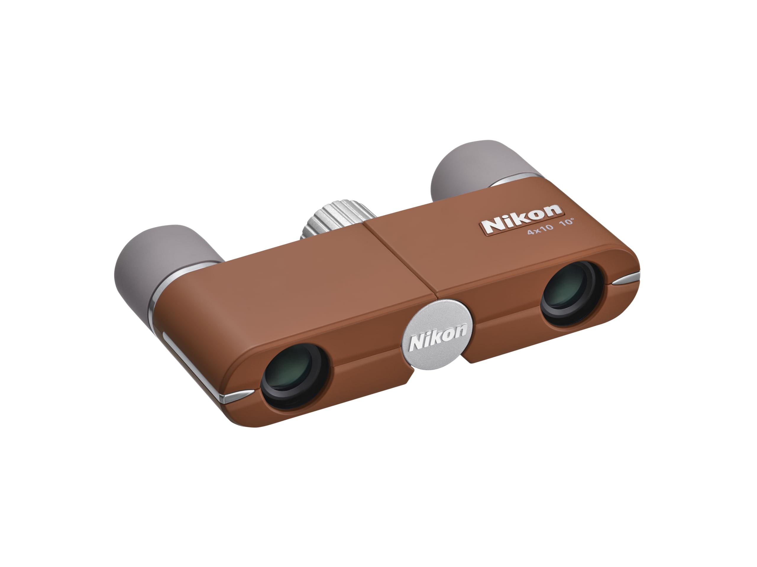 Nikon 4X10D CF Pocket Binoculars Amber Brown