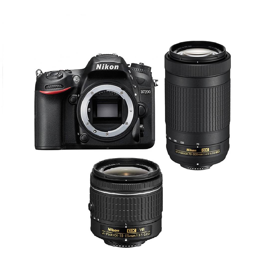 Nikon D7200 Dual Zoom Lens Kit with 18-55 VR and 70-300 ED Lenses