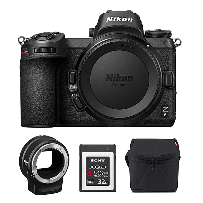 Nikon Z6 Mirrorless Digital Camera with FTZ Mount Adapter Kit ...