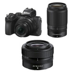 Nikon Z50 Mirrorless Digital Camera with 16-50mm, 50-250mm,  and  24-50mm Lenses