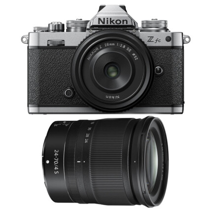 Nikon Z fc Mirrorless Digital Camera with 28mm  and  24-70mm Lenses