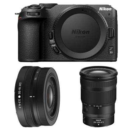 Nikon Z30 Mirrorless Camera with 16-50mm  and  24-120mm Lenses
