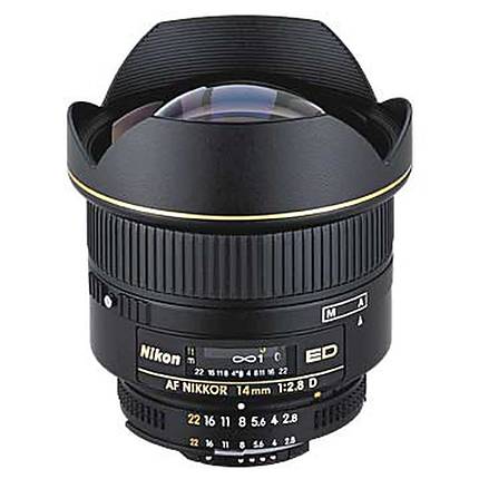 Nikon AF Nikkor 14mm f/2.8D ED Ultra Wide Angle Prime Lens - Black
