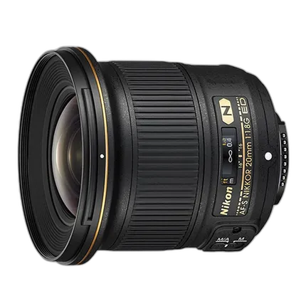Nikon AF-S Nikkor 20mm f/1.8G ED Ultra Wide Angle Lens - Black