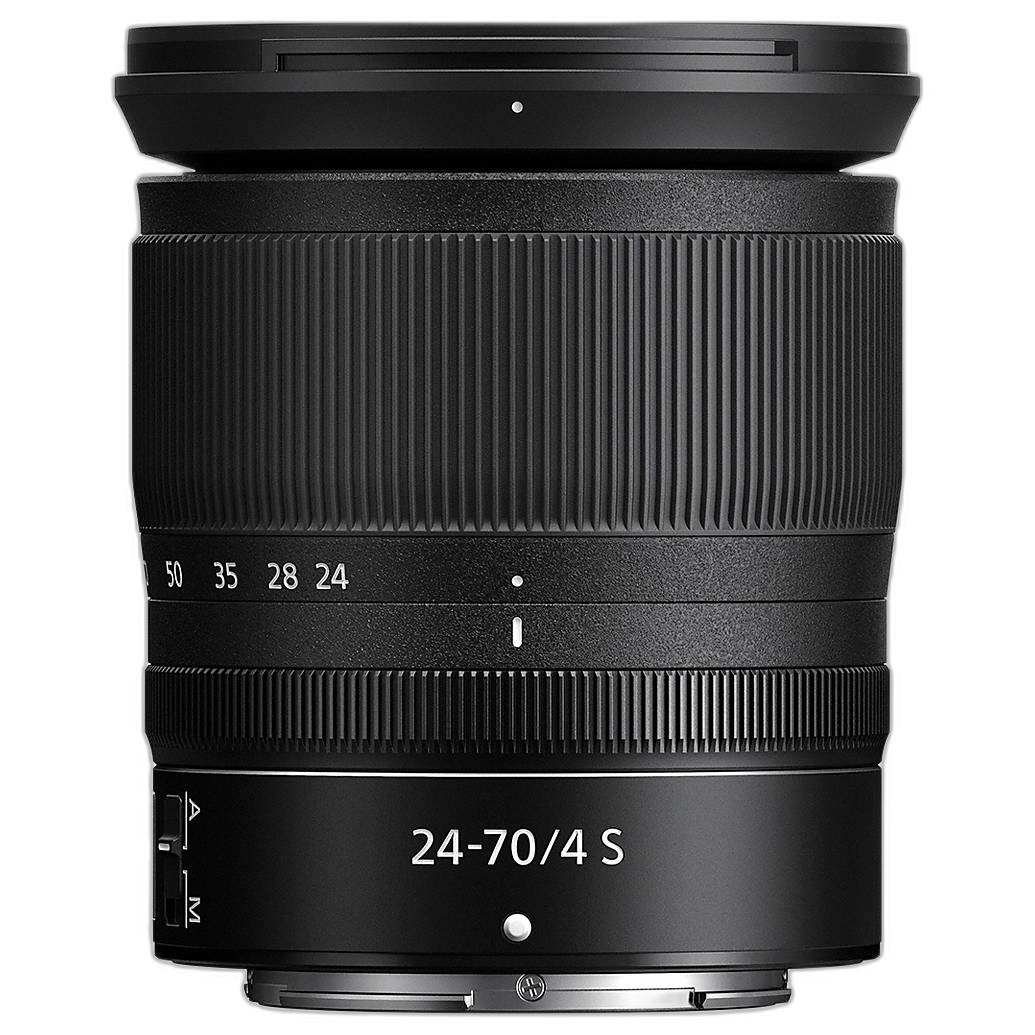 Nikon NIKKOR Z 24-70mm f/4 S Lens angled view