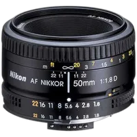 Nikon AF Nikkor 50mm f/1.8D Prime Lens - Black 0
