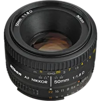 Nikon AF Nikkor 50mm f/1.8D Prime Lens - Black 1