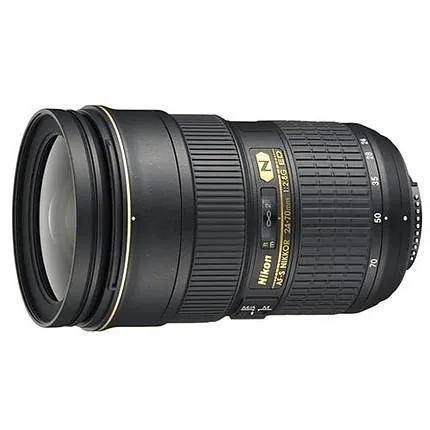 Nikon AF-S Nikkor 24-70mm f/2.8G ED Telephoto Zoom Lens - Black